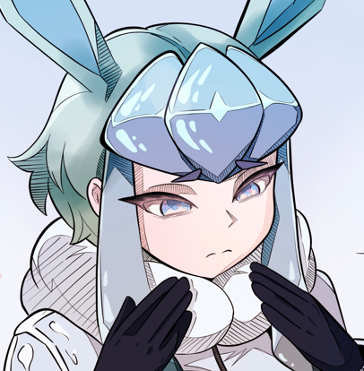 Glaceon Girl Anime Print