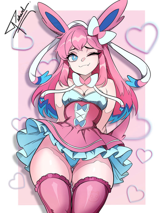 Sylveon Girl Anime Print